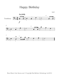 Flute notes for happy birthday? Happy Birthday Sheet Music For Trombone 8notes Com