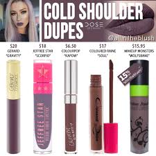 cold shoulder liquid lipstick dupes