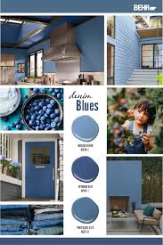 After all, the right warm paint color can totally transform a room. Denim Blues Color Palette Colorfully Behr House Exterior Blue Blue Paint Colors Paint Colors For Home