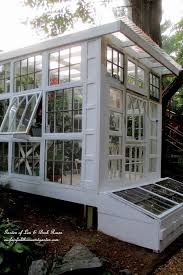 Smaller holes will need to have glass cut for them or filled with something else. Building A Repurposed Windows Greenhouse Diy Greenhouse Plans Outdoor Greenhouse Homemade Greenhouse