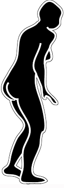 Attractive pregnant woman body silhouette drawings vector. Body Silhouettes