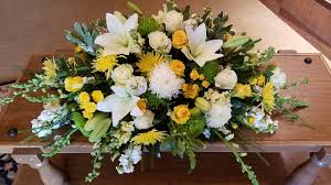 Check spelling or type a new query. White And Yellow Casket Spray In Wayzata Mn Candlelight Floral Gifts
