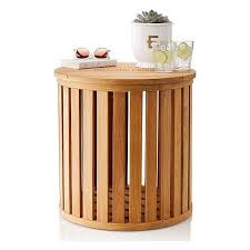 Mark Graham Teak Side Table 499 Liked On Polyvore Featuring Home Outdoors Patio Furniture Teak Side Table Teak Patio Furniture Teak Outdoor Furniture