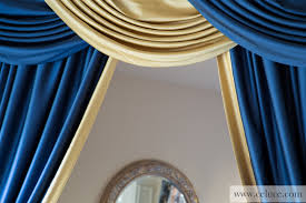 If you are supposed to attend any party or special. Classic Blue And Gold Swag Valance Curtain Set