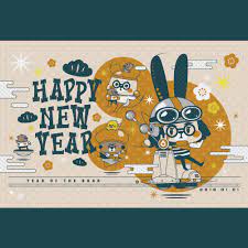 イラスト 年賀状 年賀状デザイン かわいい 亥年 2019年 ホバーバイク ファッション レトロ illustrator illustgram instaillustration kawaii comedy newyearcard postcard 年賀状 デザイン 年賀状 レトロ