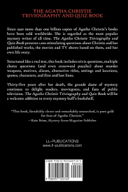 A widely criticized legal principle disproportionately puts youth of color a. The Agatha Christie Triviography And Quiz Book The Classic Mystery Triviography Series Volume 1 Kaska Kathleen 9780957152724 Amazon Com Books