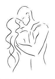 Black And White Kiss Silhouette A3 11 7 X 16 5 Kissing Couple Sketch Black And White Line Arte De Silhueta Ilustracao De Casal Desenhos De Linha