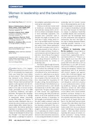 Pdf Women In Leadership And The Bewildering Glass Ceiling