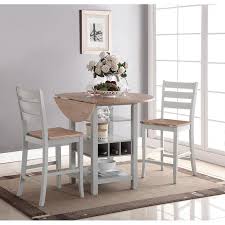 Sunset trading oval cafe counter height dining table with butterfly leaf, red. Bernards Ridgewood Drop Leaf Counter Height Table With Wine Rack Birch Gray From Hayneedle Com Counter Height Table Counter Table Set Pub Table Sets