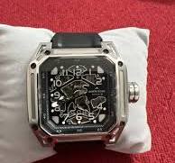 North Edge Spacex Steel Square Automatic Mechanical Waterproof 100M Men's  Watch