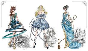 Beautiful Alice In Wonderland Inspired Sketches Alice In Wonderland Dress Alice In Wonderland Outfit Alice In Wonderland Drawings