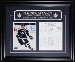 That last 10 minutes or so. Darryl Sittler Toronto Maple Leafs 10 Point Nhl Score Sheet Signed 8x10 Frame Ebay