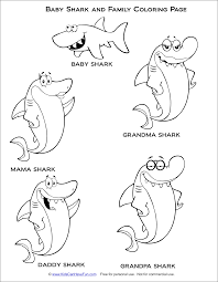 Funny activities for children baby shark coloring sheets. Coloring Pages Kids Coloring Sheet Baby Shark Printables