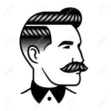 Cinq professionnelles de la coiffure masculine qui sont à votre disposition. Coiffure Homme Retro Avec Moustache Style Pointille Vintage Salon De Coiffure Illustration De Coupe De Cheveux Masculin Clip Art Libres De Droits Vecteurs Et Illustration Image 87049680