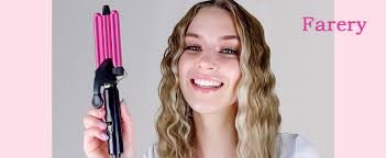 Amazon.com: FARERY Mini Hair Crimper, 3 Barrel Curling Iron 1/2 Inch with  Keratin & Argan Oil Infused, Travel Curling Iron with Dual Voltage, Pouch  Bag, Beach Waves for Women, Rose Pink, HAIR