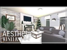 The bloxburg house idea in the video above provides everything you need to build a 10k modern this is a modern two story home with a dining room, kitchen, living room, garage, laundry room, and a. Roblox Welcome To Bloxburg Aesthetic Winter Apartment Youtube Winter Living Room Small Modern Living Room Modern Apartment Living Room