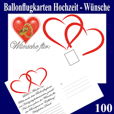 Romantische zitate und sprüche für die glückwunschkarte. Ballonflugkarten Hochzeit Wunsche Fur Das Brautpaar 100 Postkarten Fur Luftballons