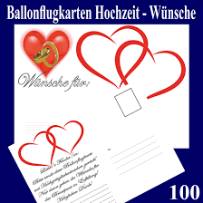 Hochzeit.com präsentiert sprüche & zitate aus der bibel & von bekannten persönlichkeiten für die hochzeitseinladung. Ballonflugkarten Hochzeit Wunsche Fur Das Brautpaar 100 Postkarten Fur Luftballons