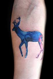 Ink Splatter Deer Tattoo Dovme Fikirleri Dovme
