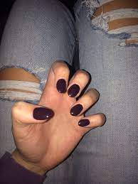 Dark Purple Burgundy Almond Shaped Acrylic Nails Maroon Nails Oval Acrylic Nails Oval Nails