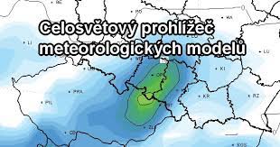 Pro odhad intenzity srážek se používají barvy, které vyjadřují hodnotu. Aladin