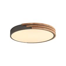 Semi flush & flush ceiling lights. Round Ceiling Flush Mount Nordic Style Iron Flush Mount Ceiling Light With Wooden Decoration In Grey White Green Flush Mount Ceiling Lights Ceiling Lights Flush Ceiling Lights Uk