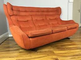 Original Parker Knoll Statesman Sofa Orange Egg Chair Mid Century Retro Vintage Pink Desk Chair Small Living Room Chairs Mid Century Chair