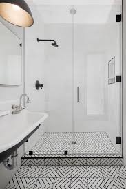 Custom Single Story Home Tile Bathroom Bathroom Floor Tiles Black Bathroom