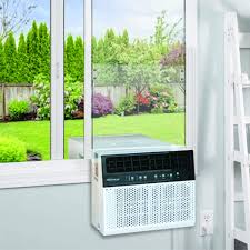 An air conditioner should be in a shady or partially shaded window, because direct, intense sunlight can decrease the unit's efficiency by as much as 10 percent. Amazon Com Soleus Air Horizonal Sliding Window Kit For Use Exclusively With The Hybrid Air Conditioner Home Kitchen