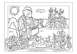 Bible coloring page of the centurion asking jesus to heal his servant. Coloring Page The Parables Of Jesus The Sower My Wonder Studio