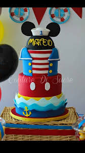 Bizcocho De Mickey Mouse De Un Año Nautica Cake Mickey Mouse Tortas De Mickey Pastel Mickey Tortitas De Mickey Mouse