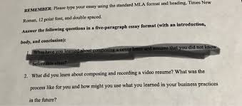 This mla writing format guide is meant to help you arrange references in your humanities essay in a proper manner. Remember Please Type Your Essay Using The Standar Chegg Com
