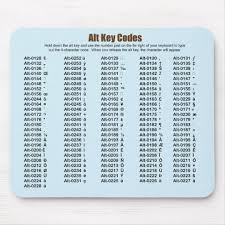 65 exact alt key codes