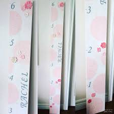 Pink Grey White Growth Chart Ruler Baby Crafts Baby