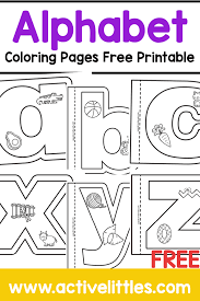 Here's a set of printable alphabet letters coloring pages for you to download and color. Alphabet Coloring Books Free Printable Lowercase Version Active Littles