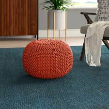 Made using recycled polypropylene.carefully wovern very firm and lightweight product mildew resistant fade resistant. Orange Pouf Ottomans Poufs You Ll Love In 2021 Wayfair