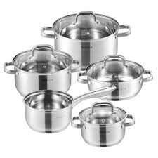 Velaze Cookware Set Stainless Steel 9 Piece Kitchen Cooking Pot Pan Set Non Stick Frying Pan Saucepan Casserole Glass Lid Cookware Sets Aliexpress