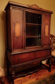 Older cabinets tend to be worth more than their newer counterparts, all things. Jacobean Style China Cabinet Id