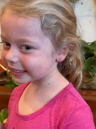 My latest lil rock star to get her ears pierced & she was a boss! She  picked Hearts for her threadless tops, and hearts for her comfy flatbacks.  Oh, and Mom survived it all! 🥰, #freshpiercing ...