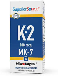 Free shipping on qualified orders. Amazon Com Superior Source Vitamin K2 Mk 7 Menaquinone 7 100 Mcg Quick Dissolve Sublingual Tablets 60 Count Health Personal Care