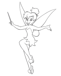 Barrie's 1904 play peter pan and its 1911 novelization peter and wendy, tinkerbell was the real star of walt disney's 1953 animated feature film  peter pan. tinkerbell steals the film with her antics and has become an unofficial mascot for disney. Coloring Pages Disney Coloring Page Tinker Bell
