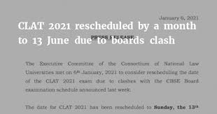 Since clat 2021 has been postponed, candidates have all the more time to prepare for the exam. Clat 2021 Rescheduled By A Month To 13 June Due To Boards Clash Legally India Career Intelligence For Lawyers Law Students