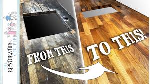 Scratches can be removed using light abrasion. Walnut Worktop Restoration Start To Finish Transformation Youtube