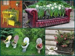 Whether you're using the materials as planters for beautiful blooms or simply decorative accents, you'll quickly find that one man's trash really is another man's treasure. Creative Garden Decoration With Waste Material