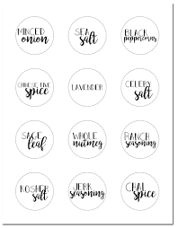 Free templates create amazing designs without design skills ⏩ crello【25000+ graphic design templates】 edit and download online. Free Printable Spice Jar Labels Organized Spice Rack