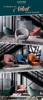 Shop Now For The Newest Velvet Accent Chairs From Safavieh Couture Glam Side Chairs In Marvelous F Modern Furniture Living Room Small Living Rooms Club Chairs