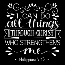 Cease to think of an impossibility and you will seize an opportunity for productivity. Hand Lettering With Bible Verse I Can Do All Things Through Christ Who Strengthens Me On Black Background Stock Vector Illustration Of Messiah Quote 124266424