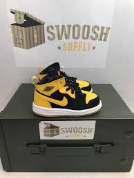 Black And Yellow Jordan Shirt Toddler Nike Jordan 1 Mid Bt Size 5c Black And Yellow Limited Rare Nike Shoes Heels Pumps Stilettos Shoes Heels Pumps Toddler Shoes