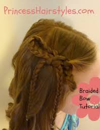 Braids (also referred to as plaits) are a complex hairstyle formed by interlacing three or more strands of hair. Braided Bow Hairstyle Hairstyles For Girls Princess Hairstyles