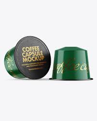Download Two Coffee Capsules Mockup In Packaging Mockups On Yellow Images Object Mockups PSD Mockup Templates
